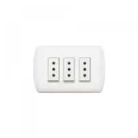 enchufe triple embutido modus blanco 10a 250v ref 1308bn