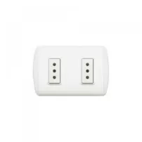 enchufe doble embutido modus blanco 10a 250v bticino ref 1208bn