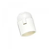 portalampara tipo baquelita rosca e-27 blanco- castillo