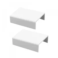 tapa final bandeja blanco 40x16mm