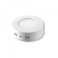 panel sobrepuesto led redondo blanco empavonado 6w calido