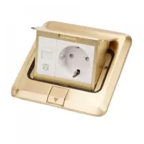 caja de piso laton 3 modulos - legrand ref 054015