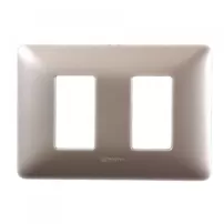 placa matix titanio claro 2 modulo bticino ref am503m2tc