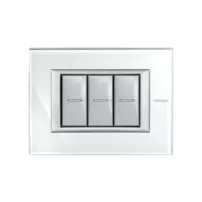 placa 3 modulos color vidrio-whice modelo axolute bticino ref ha4803vsw