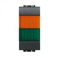 porta lampara doble naranjo y verde bticino ref l4372av 28858