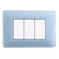 placa 3 modulos color turquesa bticino ref am4803car
