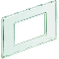 placa 3 mod. terminacion transparente bticino ref lnd4803kr