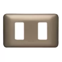 placa 2 mod. nea - titanio bticino ref m903m2ti