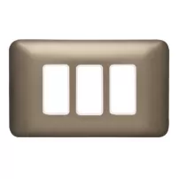 placa 3 mod. nea - titanio bticino ref m903m3ti