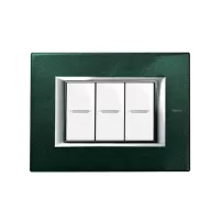 placa 3 modulos color verde sevres modelo axolute bticino ref ha4803vs