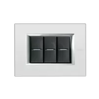 placa 3 modulos. color plata modelo axolute bticino ref ha4803san