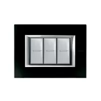 placa 3 modulos. color piedra-pizarra modelo axolute bticino ref ha4803rlv