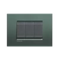 placa rectangular 3 modelo living light. terminacion park bticino ref lna4803pk