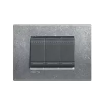 placa rectangular 3 mod. living light - bticino ref lna4803na