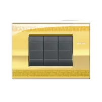 placa air 3 modulos. color griega modelo living light bticino cod ref lnc4803gk