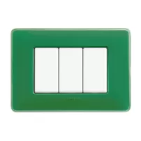 placa 3 modulos. color esmeralda bticino ref am4803cvs