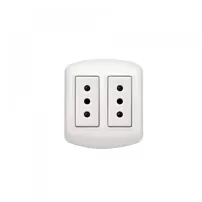 enchufe doble sobrepuesto modus plus 10a blanco bticino ref cal1208bn