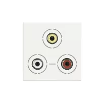 conector video rca x 3 - blanco bticino ref hd4283