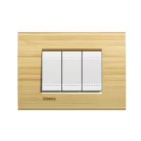 placa rectangular 3 modelo living light. terminacion bambu bticino ref lna4803lba