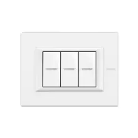 placa 3 modulos. color blanco axolute modelo rectangulares bticino ref ha4803hd