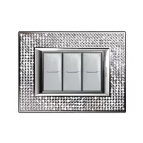 placa 3 modulos. color cristal modelo axolute bticino ref ha4803swc