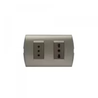 enchufe doble 10a+10/16a terra mink modus style bticino ref ae2288egti