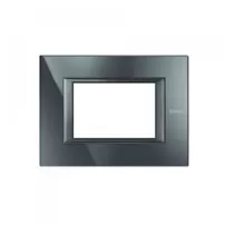 placa 3 modulos color antracita modelo restangular bticino ref ha4803hs