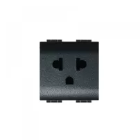 toma 2p+t 16a 127/250v estandar euroamericano antracita bticino ref l4126