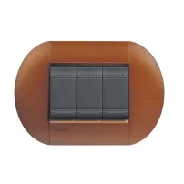 placa eliptica 3 mod. terminacion cerezo americano bticino cod ref lnb4803lca