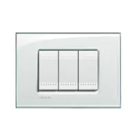 placa rectangular 3 modelo living light. terminacion aguamarina bticino ref lna4803ka