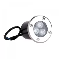 foco piso led embutido 3w ip65 jie frio ( 80mm)