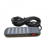 alargador multiple 6post 5mts gris