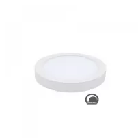panel sobrepuesto led redondo 18w dimiable blanco empavonado luz calida