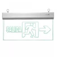 seã±alitica, salida flecha emergencia led relieve