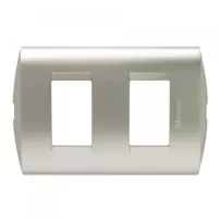 placa modus style 2 puesto c/soporte perla bticino ref:ae5s2ena