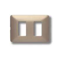 placa 2 modulos chanpagne bticino ref am503m2ch