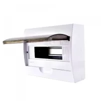 tablero plastico sobrepuesto 12 circuitos p/transparente