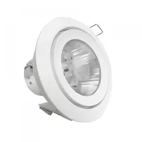 foco empotrado con vidrio reflector retraido gu10 blanco