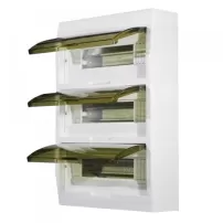 tablero plastico sobrepuesto 36 circuitos p/ transparente-globaltronic