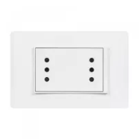 enchufe doble luzica blanco 10amp - bticino ref pu1213