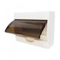 tablero plastico sobrepuesto 12 circuitos p/ transparente-globaltronic