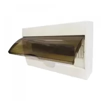 tablero plastico sobrepuesto 18 circuitos p/ transparente-globaltronic