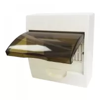 tablero plastico sobrepuesto 8 circuitos p/ transparente-globaltronic