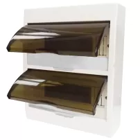 tablero plastico sobrepuesto 24 circuitos p/ transparente-globaltronic