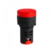luz piloto led 22mm roja 220v-bekam