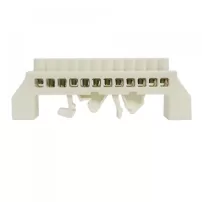 barra conexion riel din aislada blanca 12x16mm-mgc