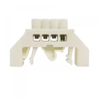 barra conexion riel din aislada blanca 4x16mm-mgc