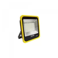 foco reflector led slim 200w negro/amarillo luz fria ledmax multichip