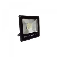 foco reflector led slim 50w negro luz calida multichip-jie