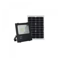 kit foco reflector led con control y panel solar 30w luz fria multichip-jie